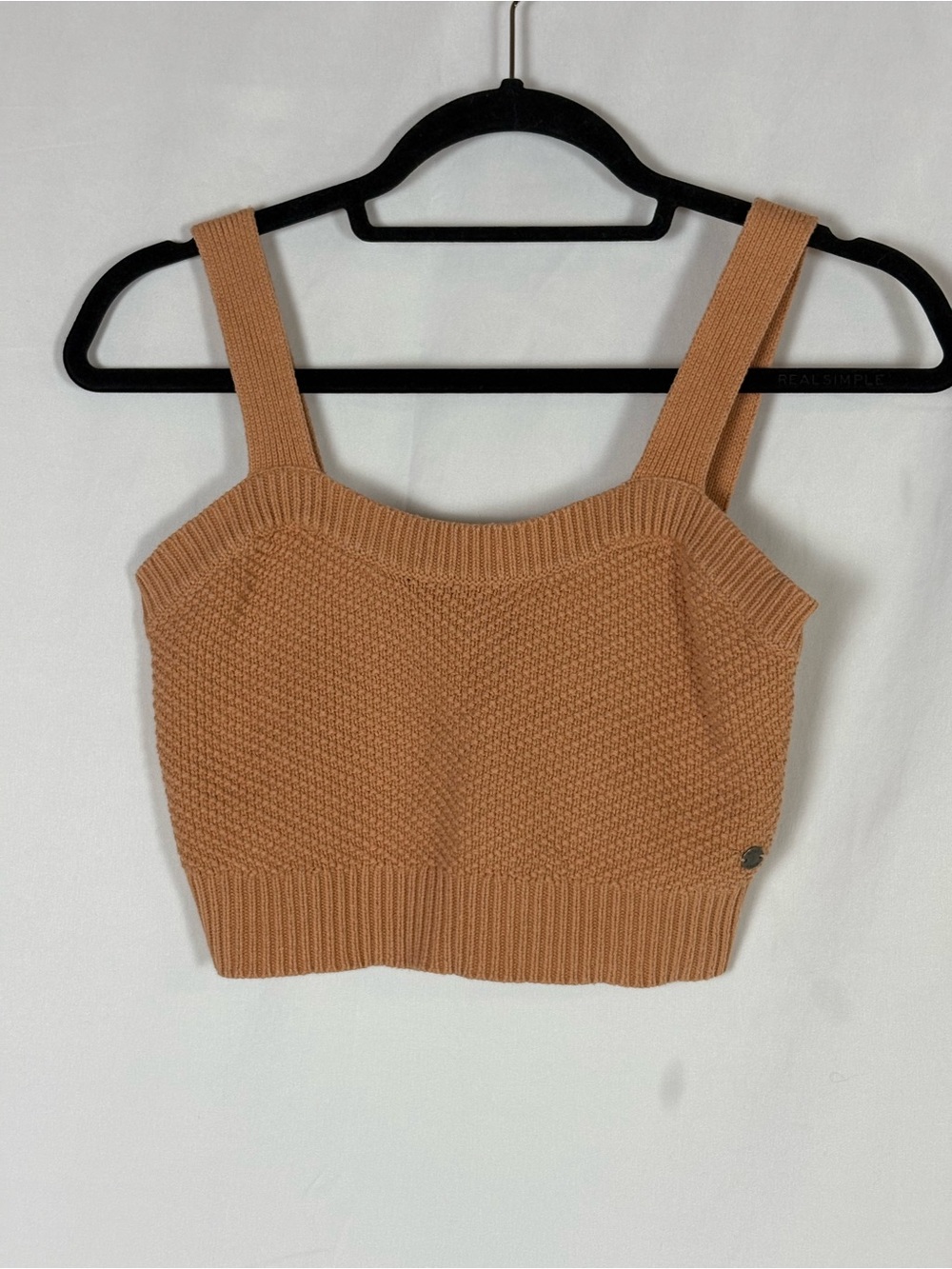 Roxy Camel Knit Crop Tank Top